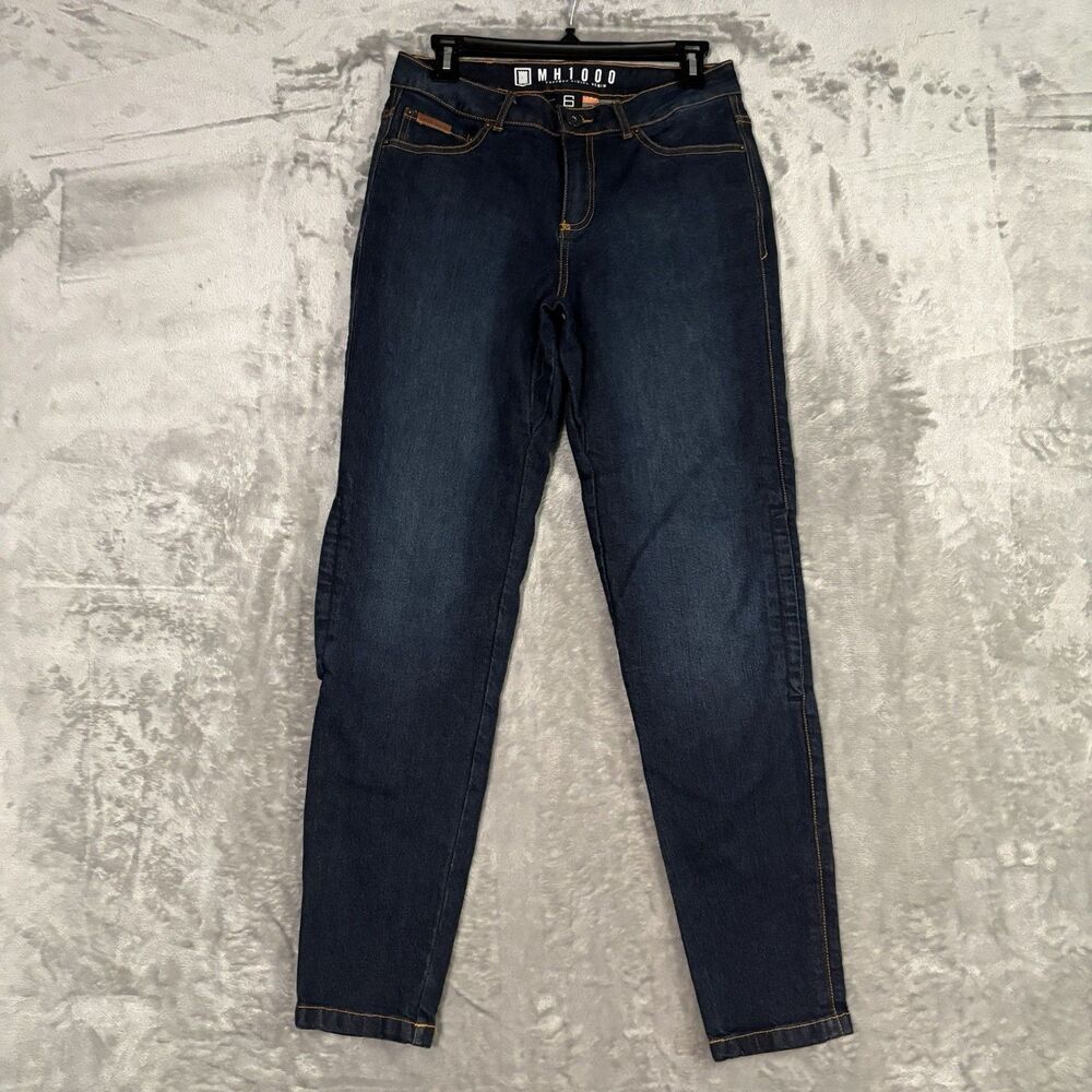 Icon MH1000 Women's Denim Cordura Riding Denim Jeans - Dark Blue Size 6 Biker